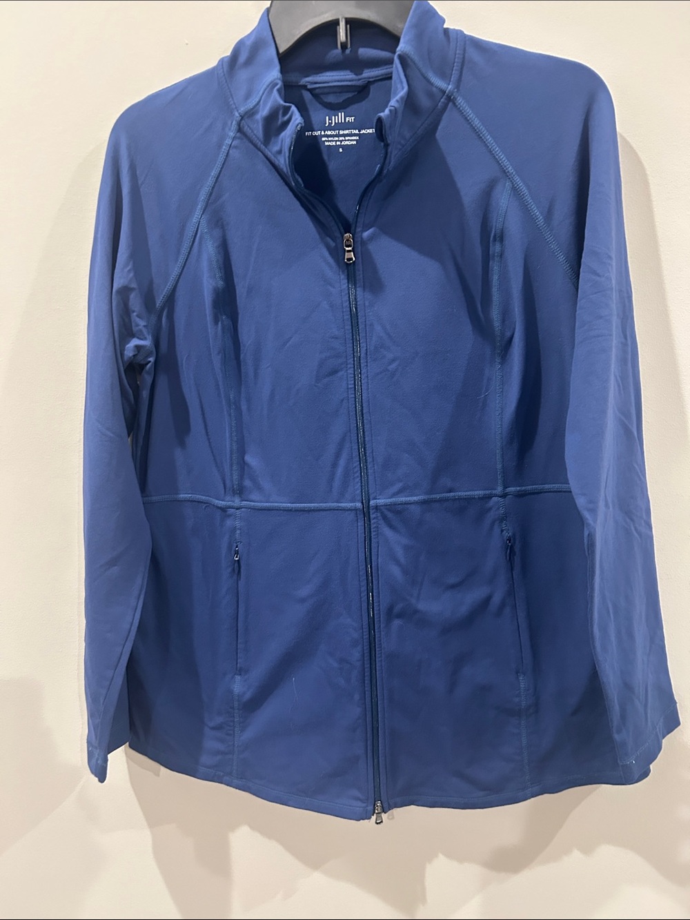 J. Jill Women's Royal Blue Full-Zip Bomber Jacket